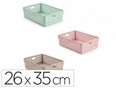 12un CESTO DE ORGANIZACAO PLASTIFORTE ATLAS Nº 4 260X350 MM