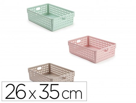 12un CESTO DE ORGANIZACAO PLASTIFORTE ATLAS Nº 4 260X350 MM