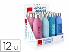 GARRAFA IBILI PAREDE DUPLA LIVRE BPA 500 ML EXPOSITOR DE 12