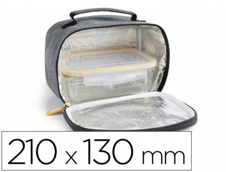 BOLSA PORTA ALIMENTOS IBILI TECIDO COM BOLSO EXTERIOR COR CI