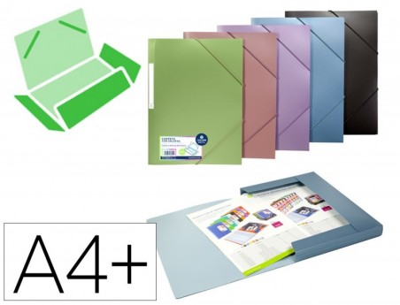 PASTA CARCHIVO DE ELASTICOS POLIPROPILENO TRES ABAS COR META