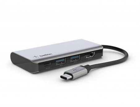 ADAPTADOR BELKIN AVC006BTSGY MULTIMEDIA USB-C A USB-C PD 2XU
