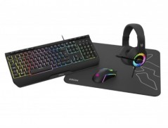 CONJUNTO GAMING KROM KENYA 4 EM 1 RGB AURICULARES / TECLADO