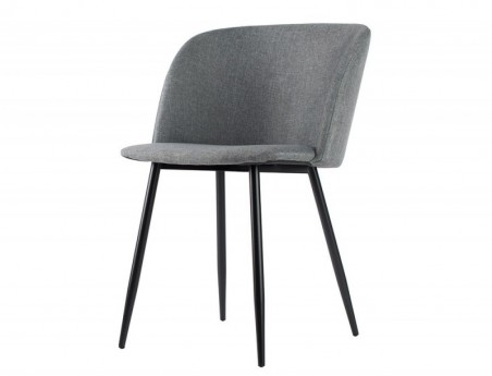 CADEIRA FAST-PAPERFLOW MUST BASE PRETA ASSENTO CINZA LOTE DE