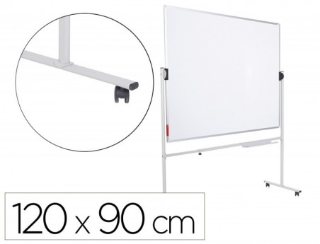 QUADRO BRANCO ROCADA GIRATORIO DUPLA FACE MAGNETICO ACO LACA