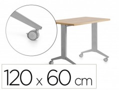 MESA ROCADA 2000FD08 COM TAMPO REBATIVEL COR ALUMINIO/CARVAL