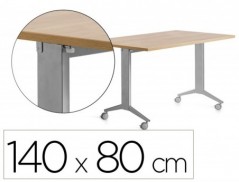 MESA ROCADA 2001FD08 COM TAMPO REBATIVEL COR ALUMINIO/CARVAL