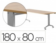 MESA ROCADA 2003FD08 COM TAMPO REBATIVEL COR ALUMINIO/CARVAL