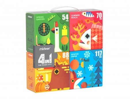 PUZZLE MIDEER 4 EM 1 ESTACOES 54/70/88/117 PECAS