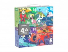 PUZZLE MIDEER 4 EM 1 CONTO DE FADAS 54/70/88/117 PECAS