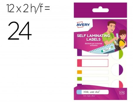 ETIQUETA ADESIVA AVERY PLASTIFICÁVEL CORES FLUORESCENTES BLI