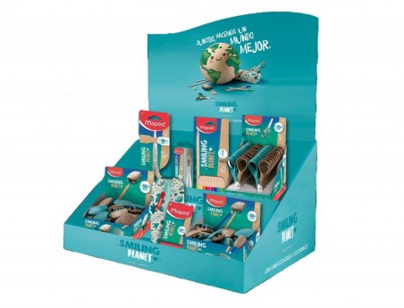 EXPOSITOR MAPED ECOLOGICO SMILING PLANET FSC CONTEUDO 94 UNI