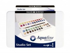 AGUARELA DALER ROWNEY AQUAFINE CAIXA METALICA DE 48 CORES SO