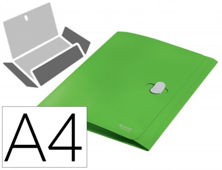 PASTA LEITZ RECYCLE ELASTICOS TRES ABAS DIN A4 POLIPROPILENO