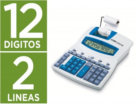 CALCULADORA IBICO 1221X IMPRESSORA ECRA LCD ANGULAR PAPEL 57
