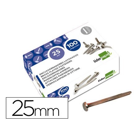 ATACHES ENCADERNACAO LIDERPAPEL, CAIXA DE 100, N. 5, 25 MM