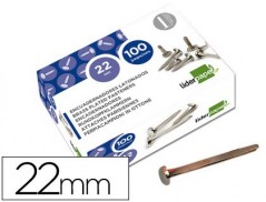 ATACHES ENCADERNACAO LIDERPAPEL, CAIXA DE 100, N. 4, 22 MM