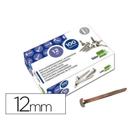 ATACHES ENCADERNACAO LIDERPAPEL, CAIXA DE 100, N. 0, 11 MM