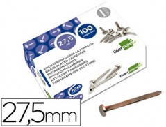 ATACHES ENCADERNACAO LIDERPAPEL, CAIXA DE 100, N. 6, 27,5 MM