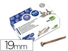 ATACHES ENCADERNACAO LIDERPAPEL, CAIXA DE 100, N. 3, 19,5 MM