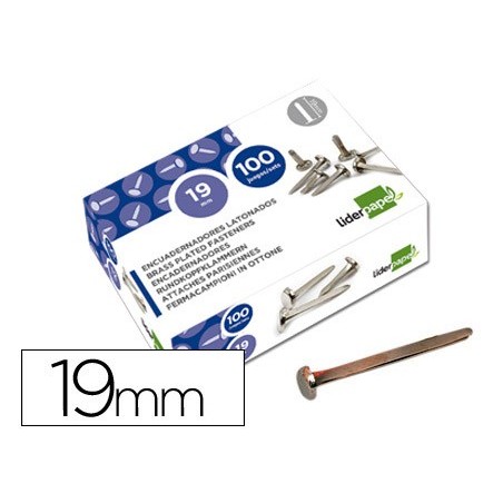 ATACHES ENCADERNACAO LIDERPAPEL, CAIXA DE 100, N. 3, 19,5 MM
