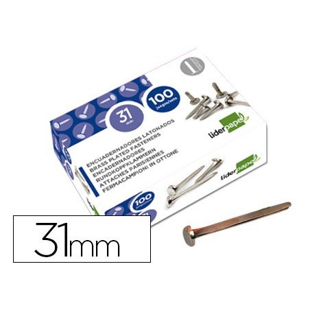 ATACHES ENCADERNACAO LIDERPAPEL, CAIXA DE 100, N. 7, 31 MM