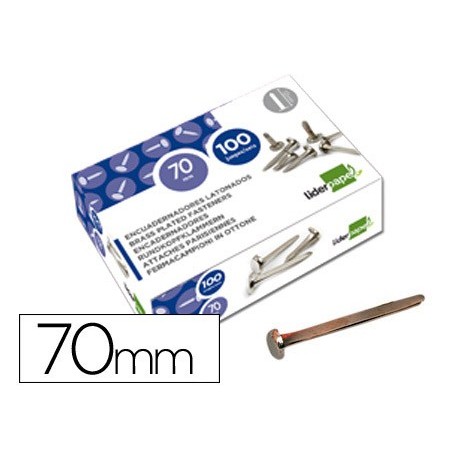 ATACHES ENCADERNACAO LIDERPAPEL, CAIXA DE 100, N. 12, 70 MM