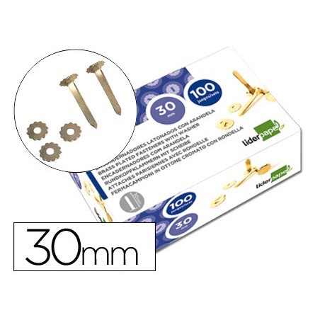 ATACHES ENCADERNACAO LIDERPAPEL, COM ARO, CAIXA DE 100, 30 M