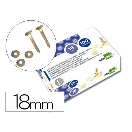 ATACHES ENCADERNACAO LIDERPAPEL, COM ARO, CAIXA DE 100, 18 M