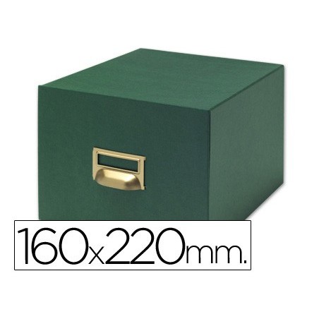 FICHEIRO PARA FICHAS TELA VERDE PARA 1000, 160 X 220 MM