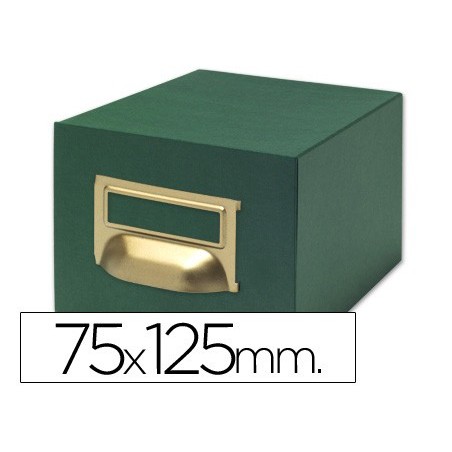 FICHEIRO PARA FICHAS TELA VERDE PARA 500, 75 X 125 MM