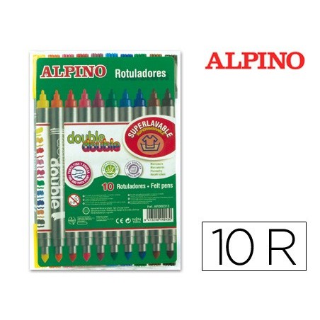 MARCADOR DOUBLE ALPINO 10 UNIDADES