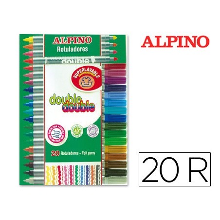 MARCADOR DOUBLE ALPINO 20 UNIDADES