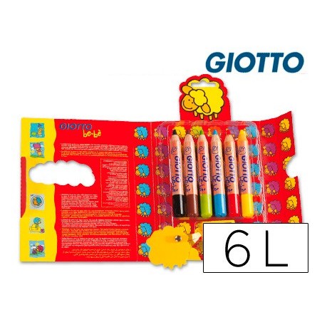 LAPIS DE CORES GIOTTO BEBE. 6 UNIDADES
