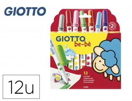 MARCADOR BEBE GIOTTO 12+2 UNIDADES