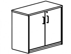 ARMARIO ROCADA COM ESTANTE E DUAS PORTAS SERIE STORE 78X90X4