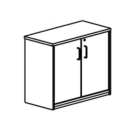 ARMARIO ROCADA COM ESTANTE E DUAS PORTAS SERIE STORE 78X90X4