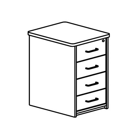 BUCK COM GAVETAS ROCADA EM FAIA 72 X 50 X 60 CM MODELO A