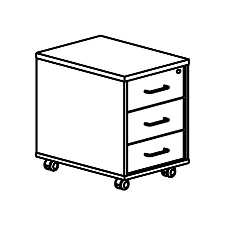 BUCK COM GAVETAS ROCADA EM FAIA 58 X 50 X 59,5 CM MODELO C