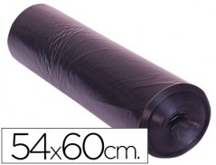 SACO DE LIXO PLASTICO PRETO - 54 X 60 CM. - ROLO 25 UDS.