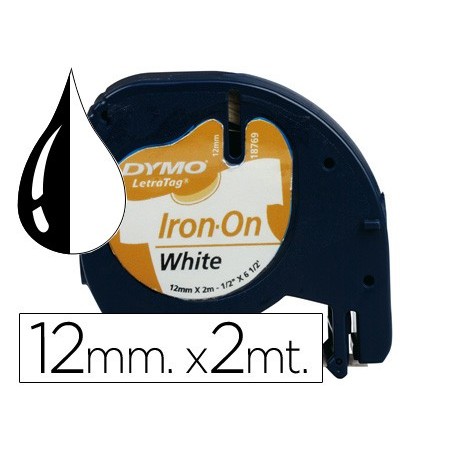 FITA DYMO LETRATAG PARA TECIDO 12 MM X 2 M