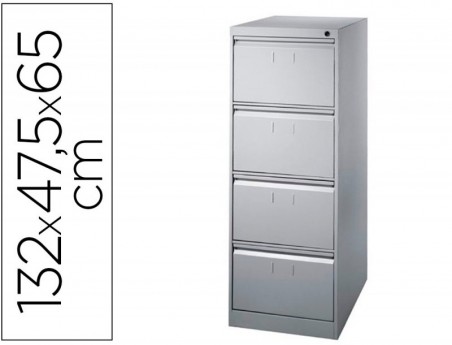 FICHERO CAJONES DE SUELO METALICO DE 4 CAJONES 132CM ALTO,65