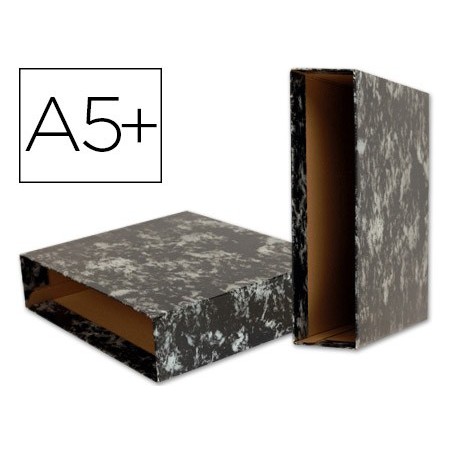 CAIXA PARA PASTA DE ARQUIVO LIDERPAPEL QUARTO GASPEADA PRETA