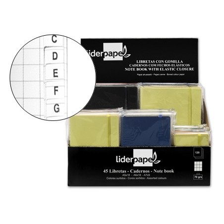 EXP.45 LIVROS APONTAMENTOS COM INDICE QUADRICULADO-SORTIDOS