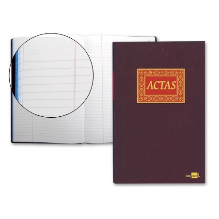 LIVRO DE ACTAS LIDERPAPEL 100 FOLHAS FORMATO 220X315 MM