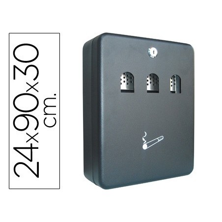 CINZEIRO METALICO Q-CONNECT DE PAREDE 300 X 240 X 90 MM