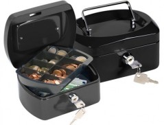 COFRE COM BANDEJA PARA MOEDAS Q-CONNECT 152X80X115 MM- PRETO