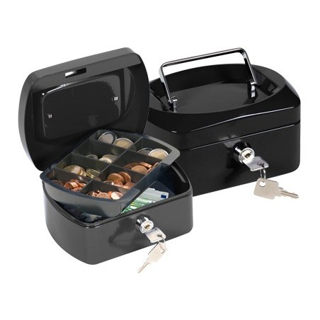 COFRE COM BANDEJA PARA MOEDAS Q-CONNECT 152X80X115 MM- PRETO