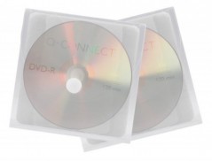 BOLSA AUTO-ADESIVA TRANSPARENTE Q-CONNECT PARA CD'S/DV'S COM