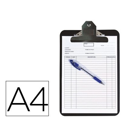 PORTA-NOTAS Q-CONNECT A4 EM POLIPROPILENO, PRETO